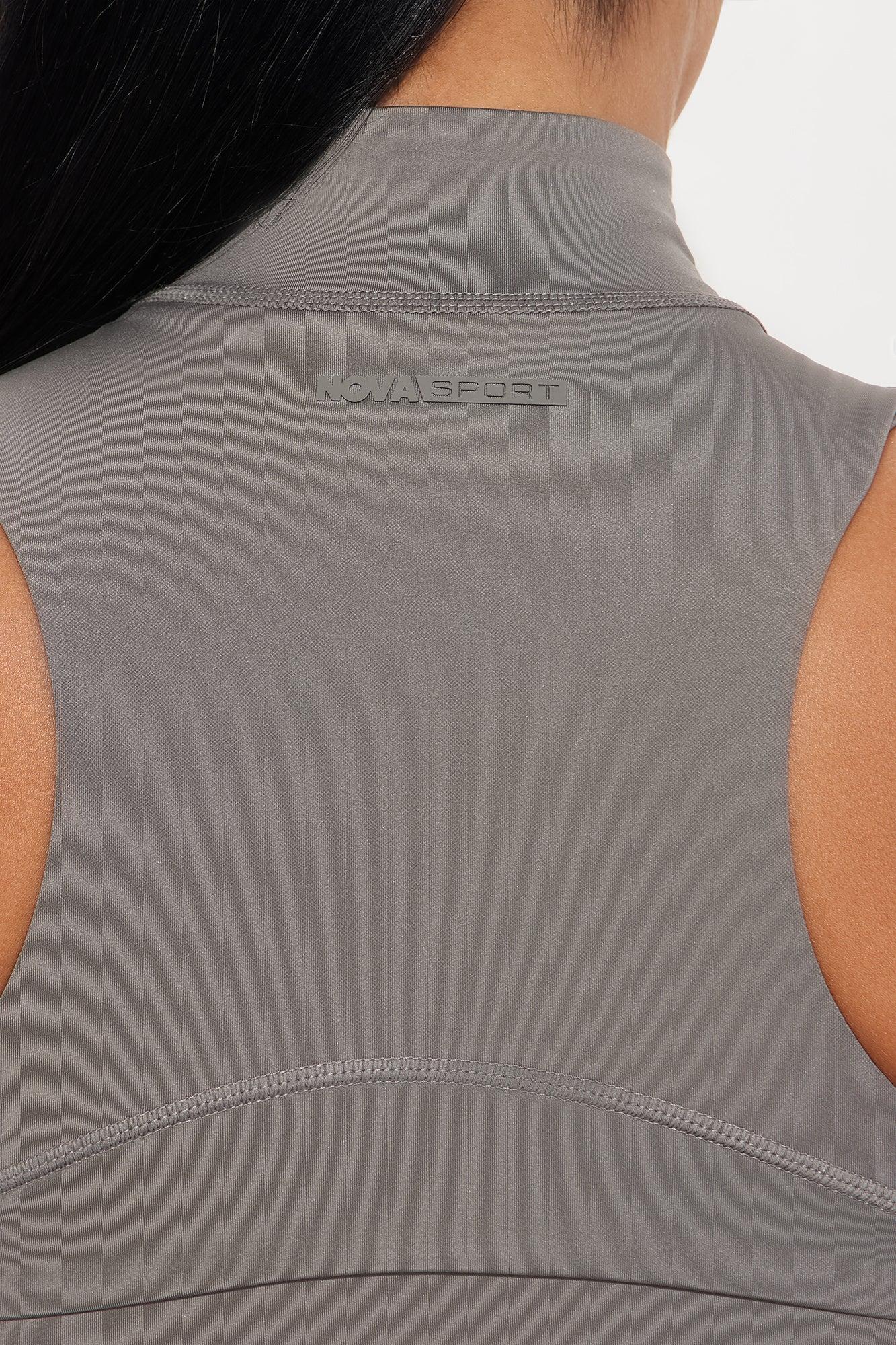 Take A Spin Elevate Active Top - Charcoal Product Image