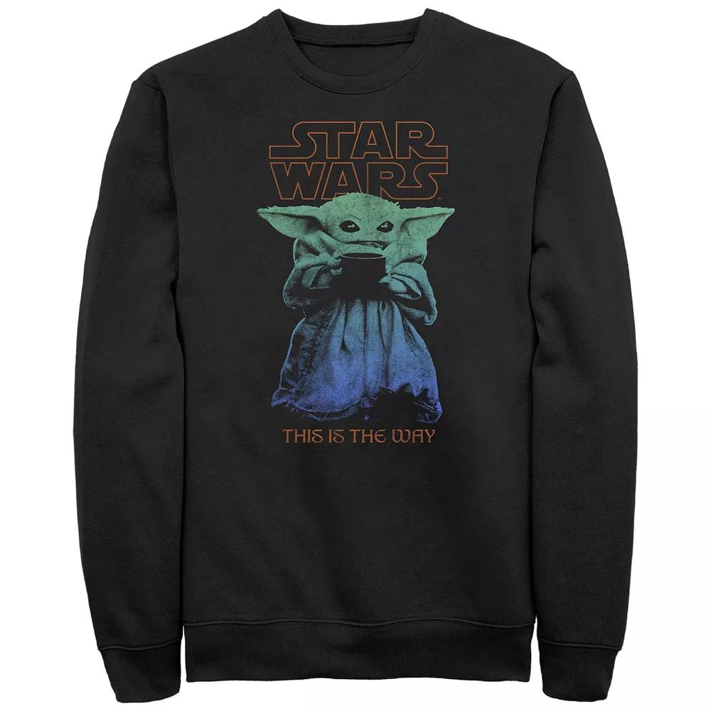 Men's The Mandalorian Grogu Morning Coffee Graphic Fleece,  Product Image