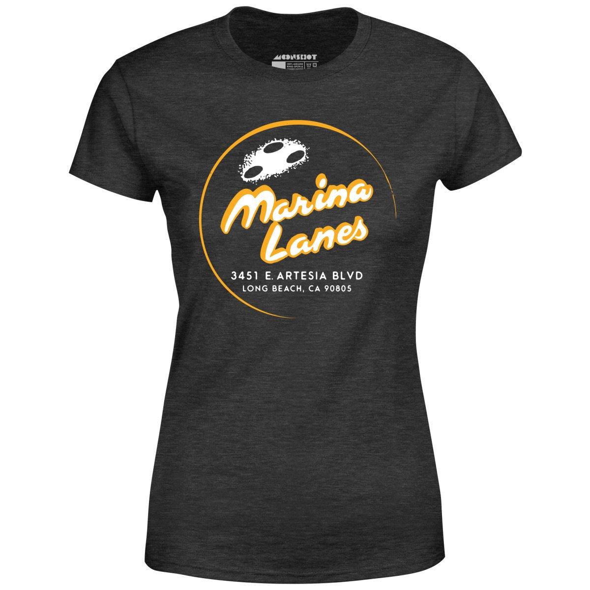 Marina Lanes - Long Beach, CA - Vintage Bowling Alley - Women's T-Shirt Female Product Image