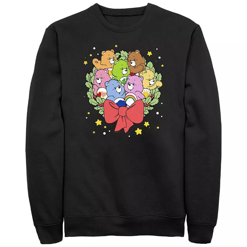 Men's Care Bears Christmas Wreath Graphic Fleece, Size: Medium, Black Product Image