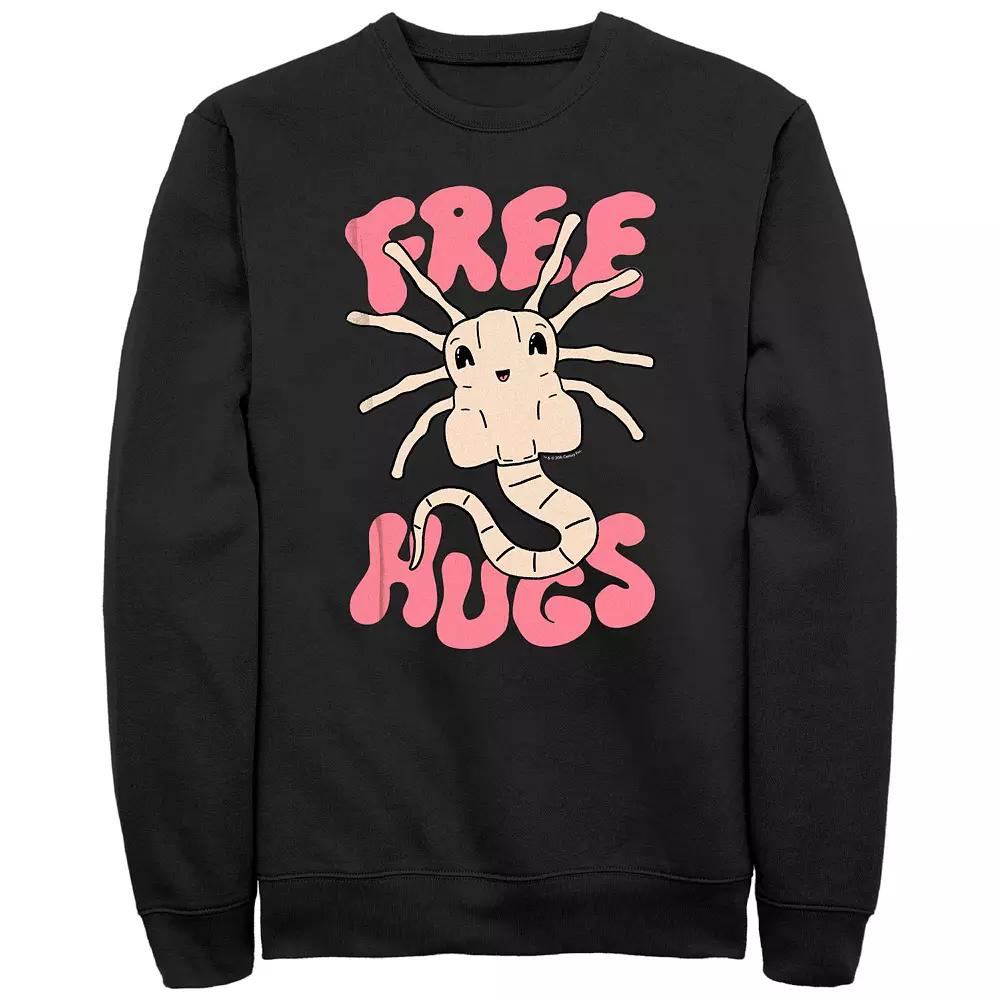 Men's Aliens Free Hugs Graphic Fleece, Size: XL, Black Product Image