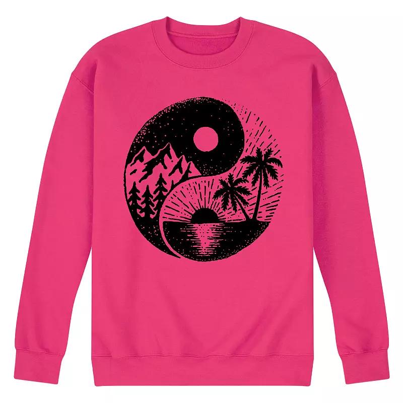 Men's Yin Yang Mountains Sea Fleece Sweatshirt,  Product Image