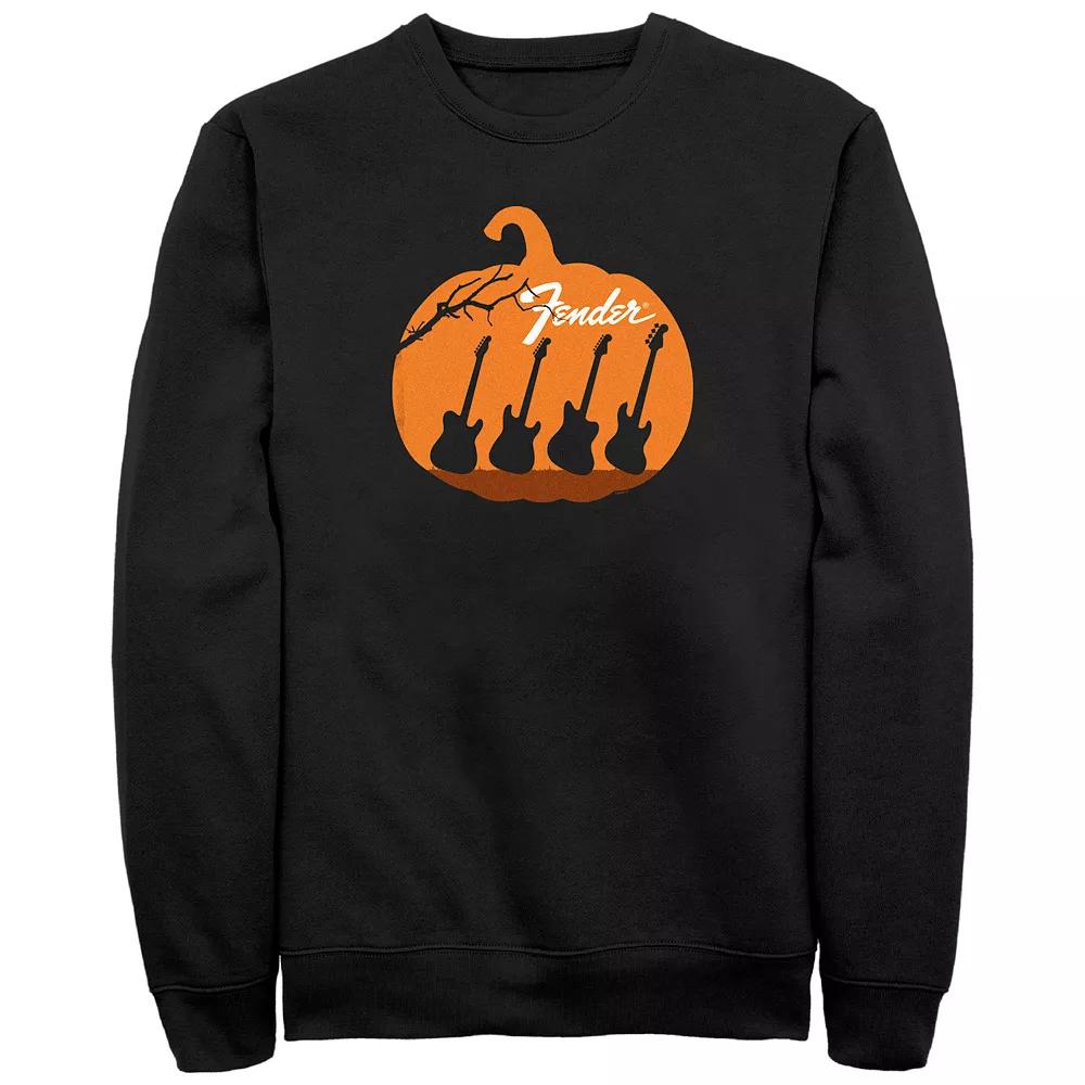 Men's Fender Halloween Pumpkin Guitars Silhouette Sweatshirt,  Product Image