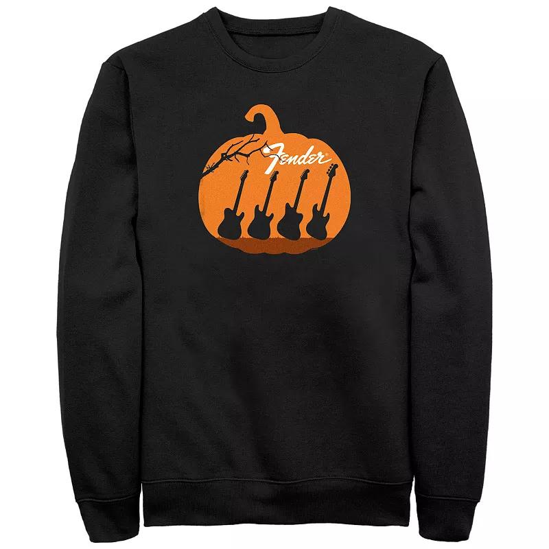 Men's Fender Halloween Pumpkin Guitars Silhouette Sweatshirt,  Product Image