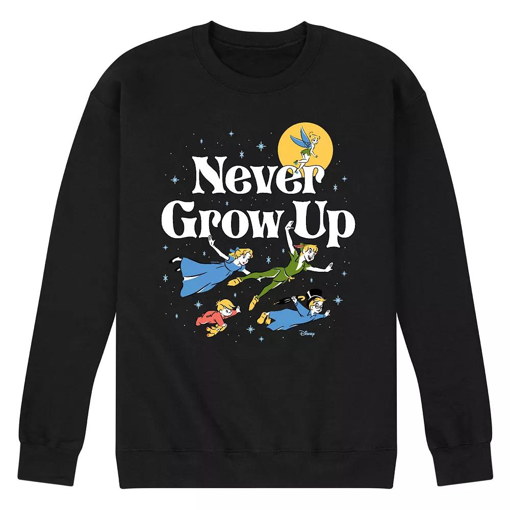 Disney's Peter Pan Men's Never Grow Up Fleece Sweatshirt,  Product Image