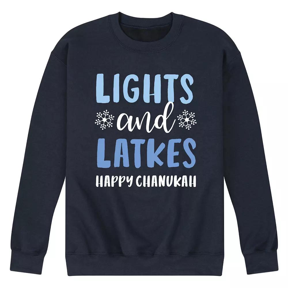 Men's Light And Latkes Sweatshirt,  Product Image