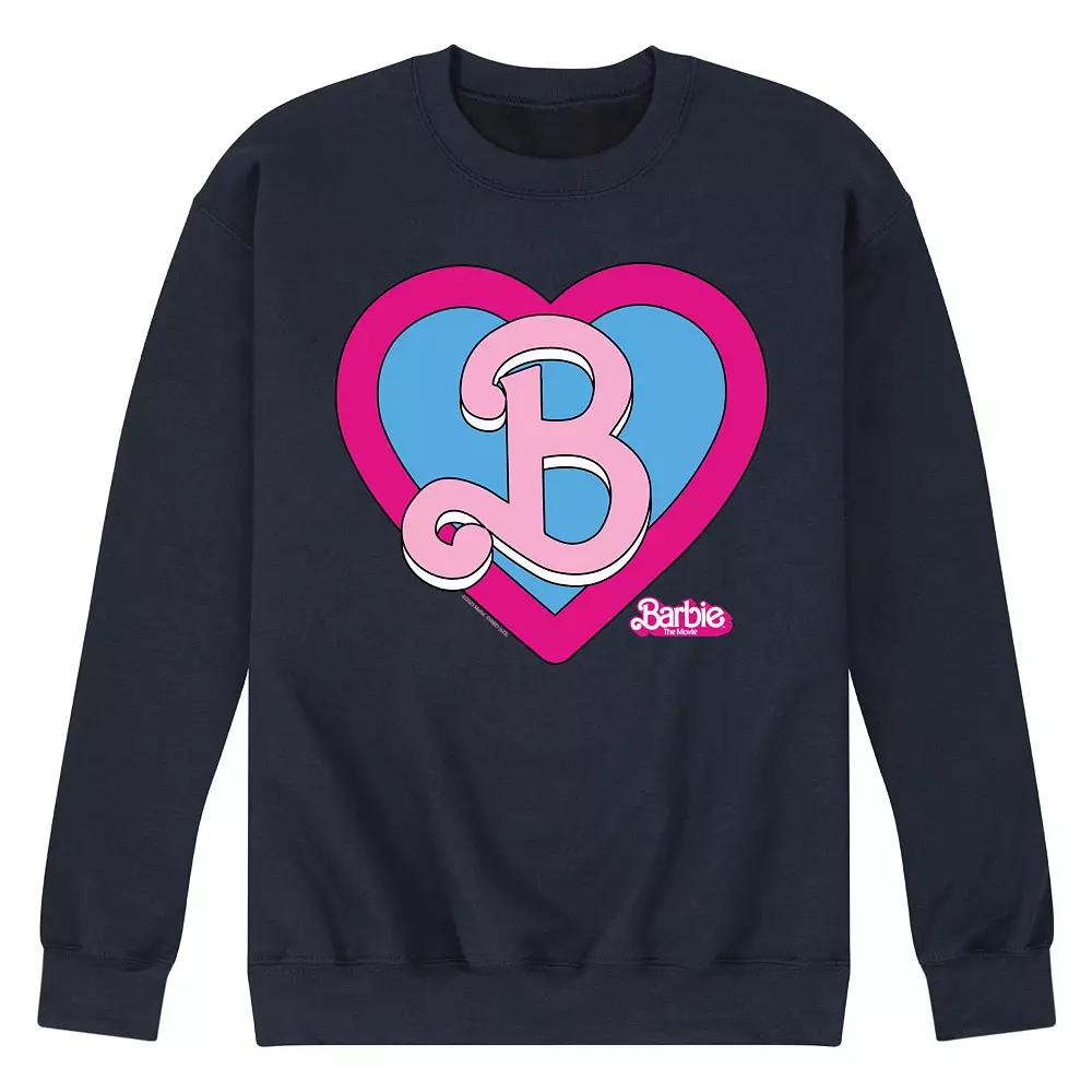 Men's Barbie Theatrical Heart Crest Fleece Sweatshirt,  Product Image