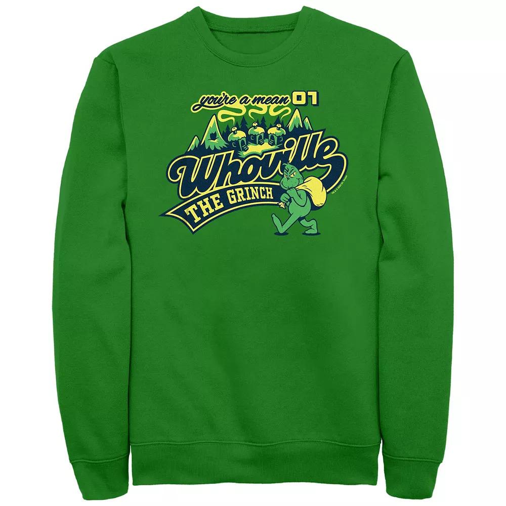 Big & Tall Dr. Seuss Grinch You're A Mean Number One Graphic Fleece, Men's, Size: XL, Kelly Product Image