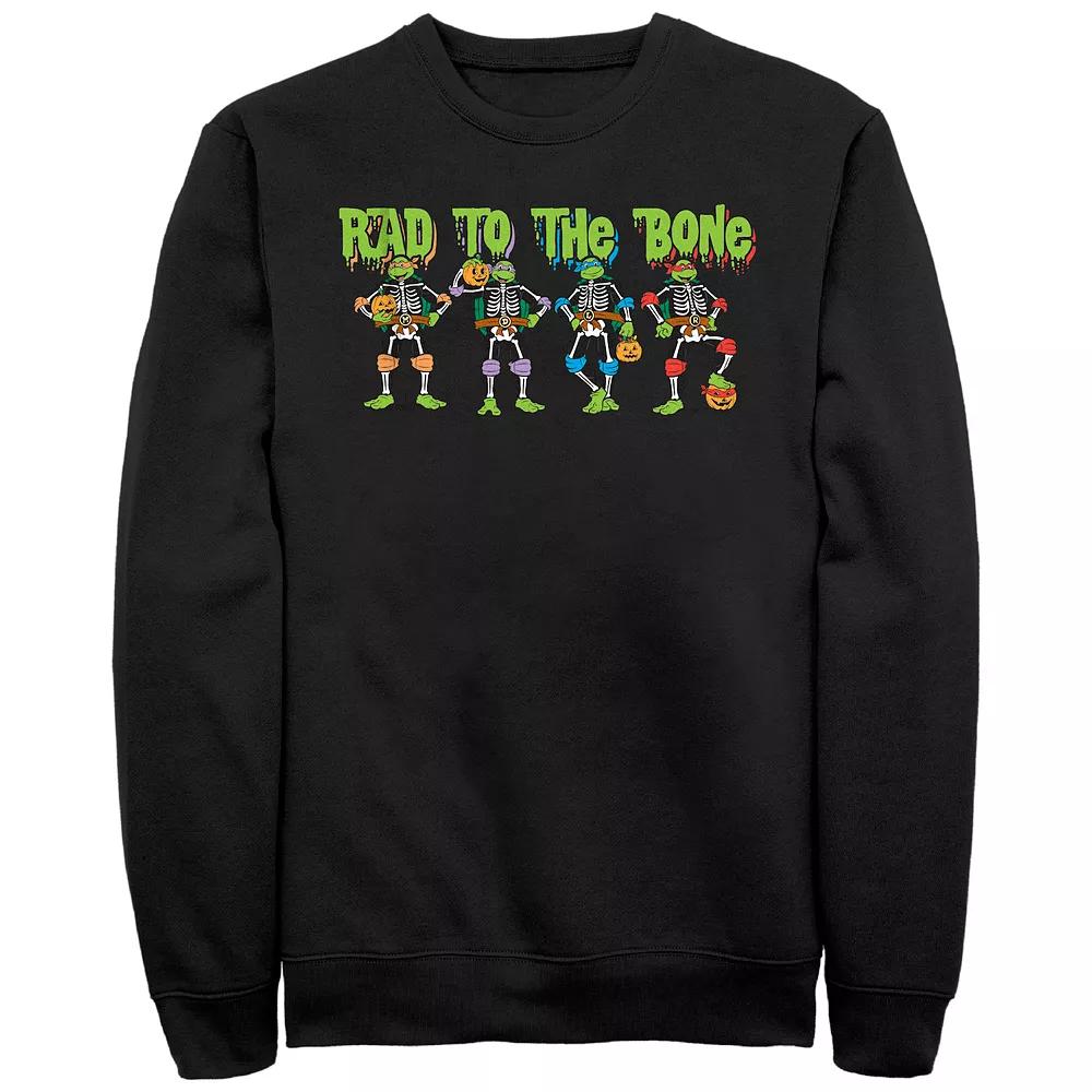 Big & Tall Teenage Mutant Ninja Turtles Rad To The Bone Halloween Fleece Sweatshirt, Men's, Size: 4XL Tall, Black Product Image