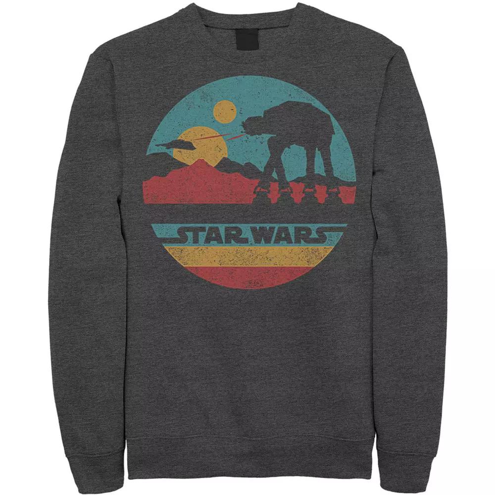 Men's Star Wars AT-AT Silhouette Title Logo Circle Sweatshirt,  Product Image