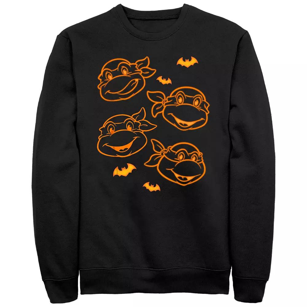 Big & Tall Teenage Mutant Ninja Turtles Glowing Turtles Halloween Fleece Sweatshirt, Men's,  Product Image