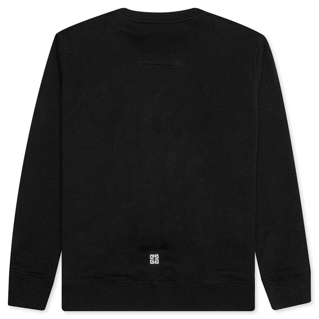 College Embroidered Slim Fit Sweatshirt - Black Male Product Image