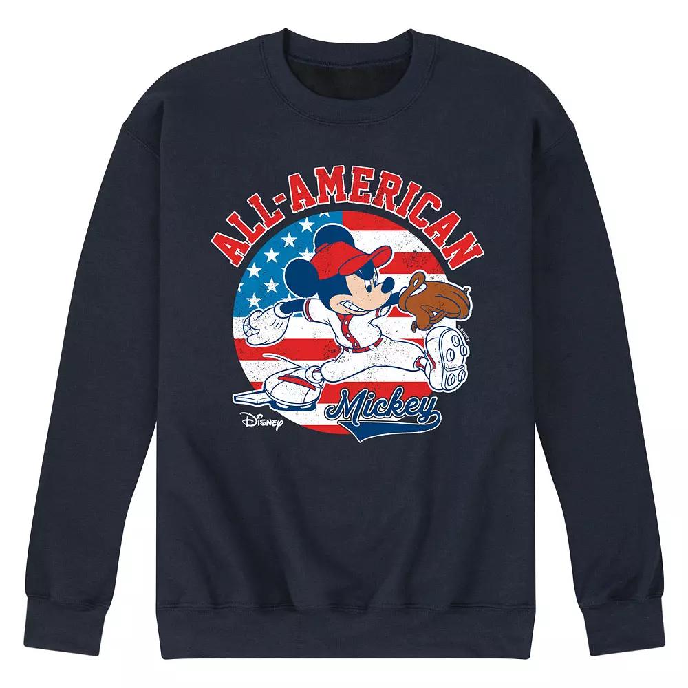 Disney's Mickey Mouse Men's Americana Baseball Fleece Sweatshirt,  Product Image