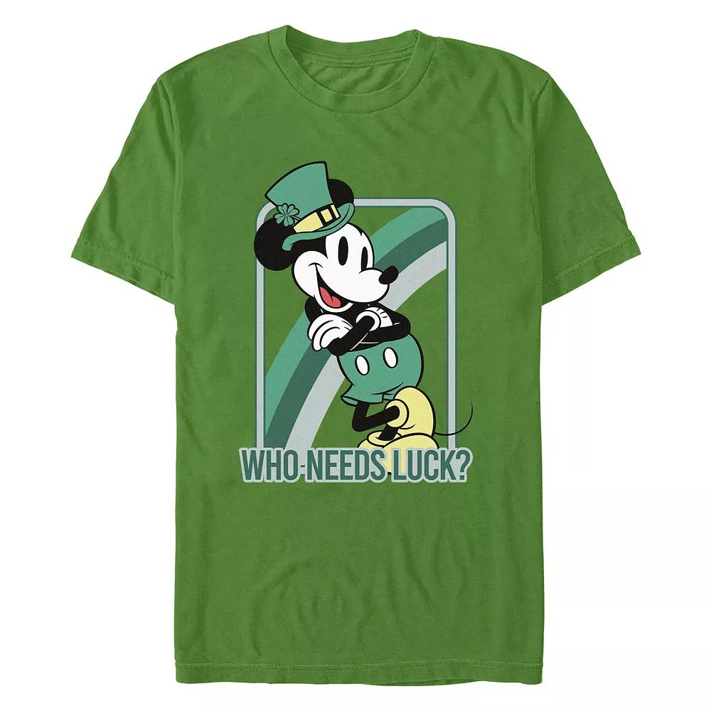 Disney's Mickey Mouse Who Needs Luck? Men's Graphic Tee,  Product Image