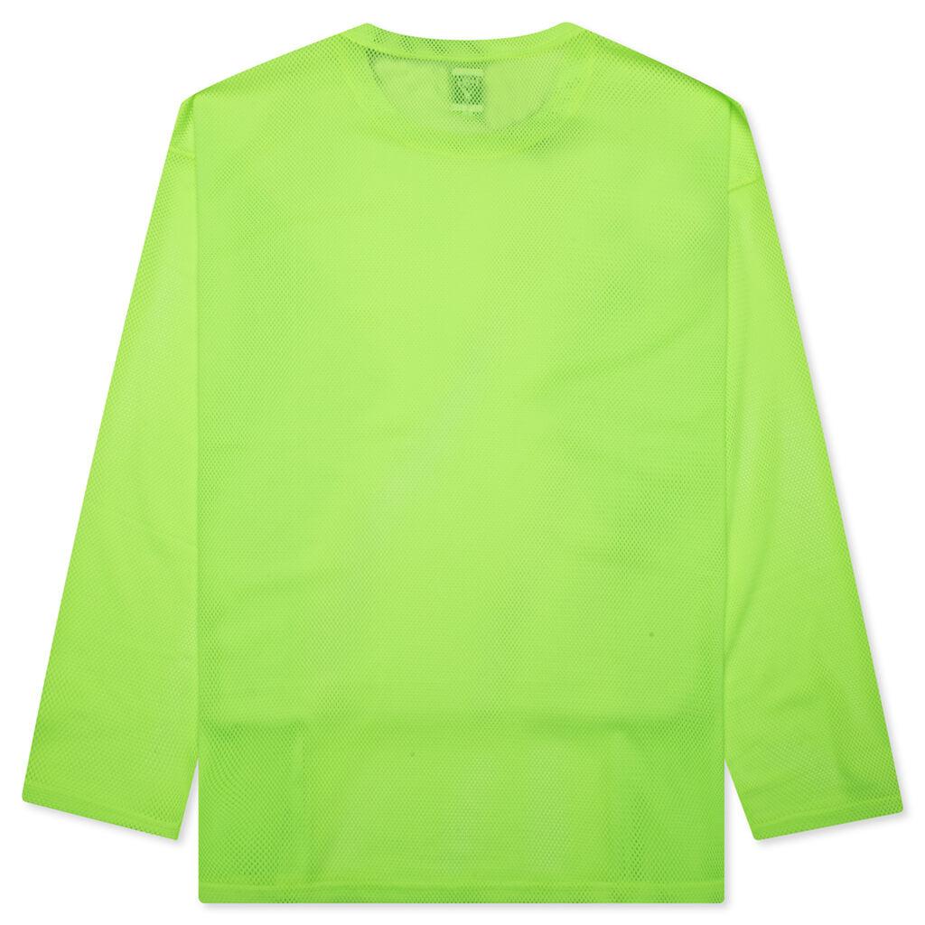 Crew Neck S/S Shirt Knit Mesh - Neon Green Male Product Image