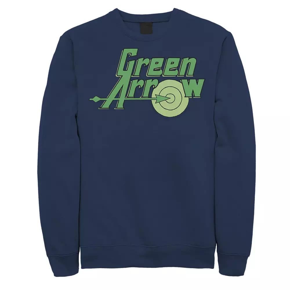 Men's DC Comics The Green Arrow Vintage Text Poster Fleece Sweatshirt,  Product Image