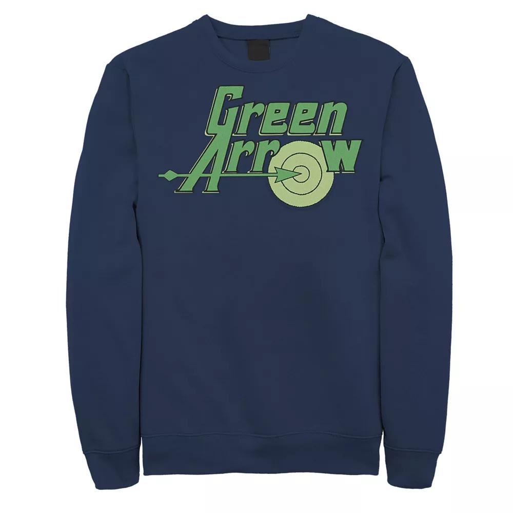 Men's DC Comics The Green Arrow Vintage Text Poster Fleece Sweatshirt,  Product Image