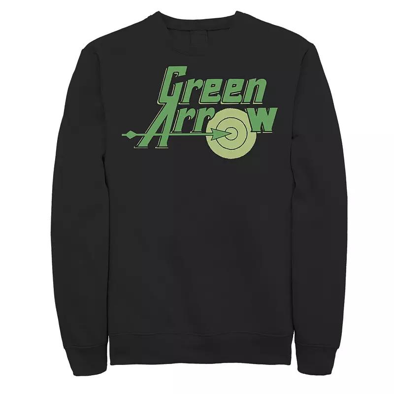 Men's DC Comics The Green Arrow Vintage Text Poster Fleece Sweatshirt,  Product Image