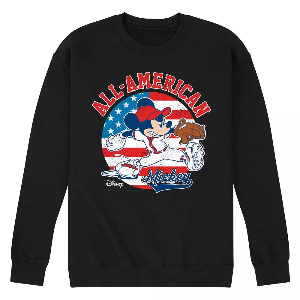 Disney's Mickey Mouse Men's Americana Baseball Fleece Sweatshirt,  Product Image