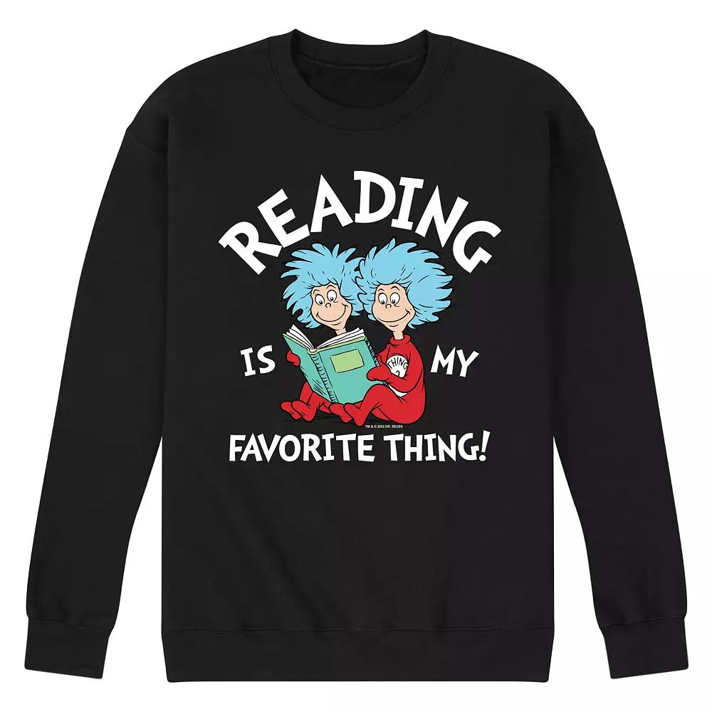 Men's Dr. Seuss Reading Fleece Graphic Tee,  Product Image