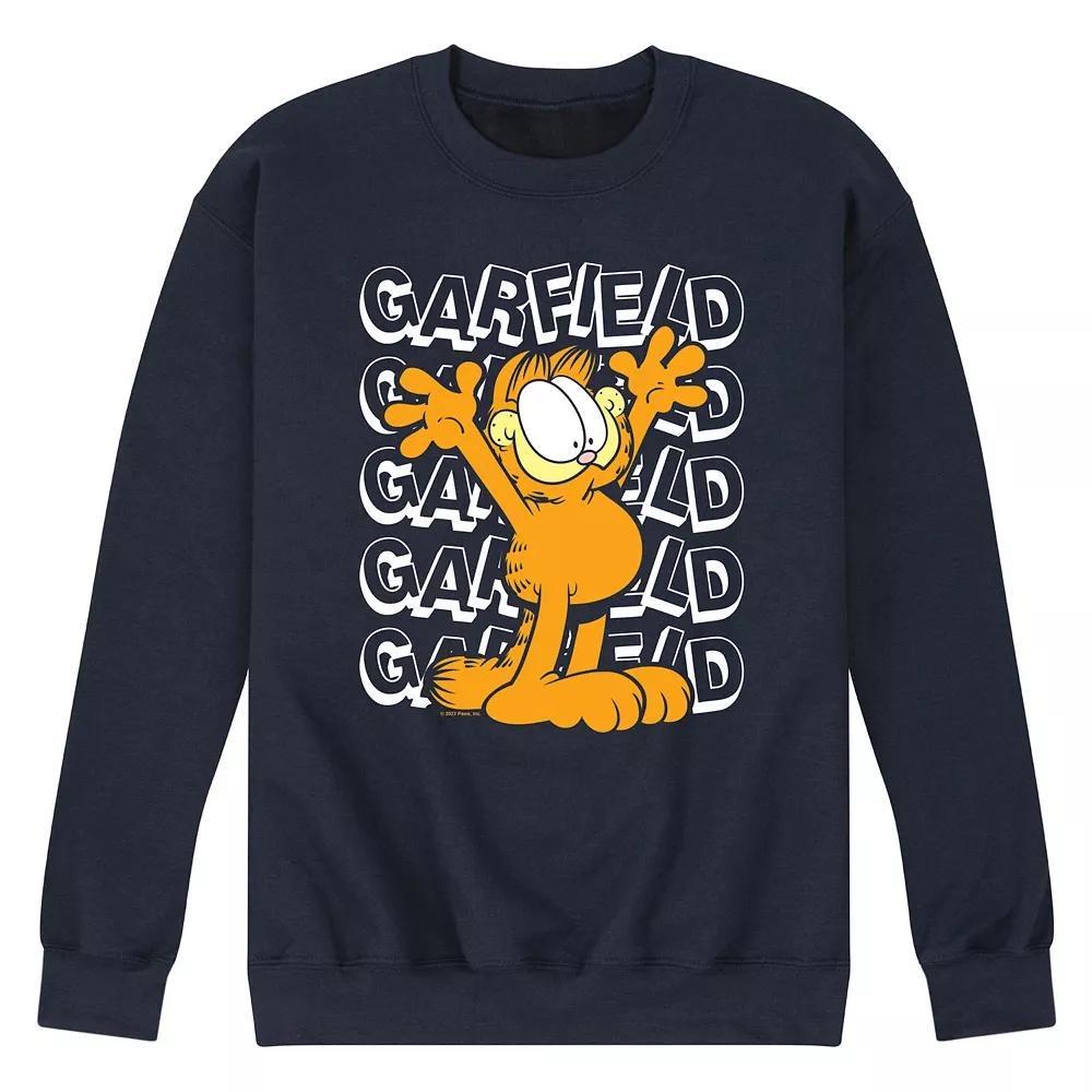 Men's Garfield Repeated Fleece Sweatshirt,  Product Image