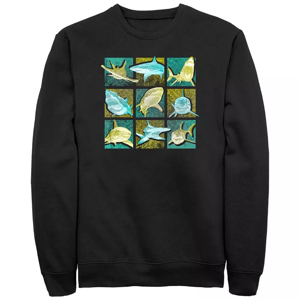Men's Shark Portraits Graphic Fleece,  Product Image