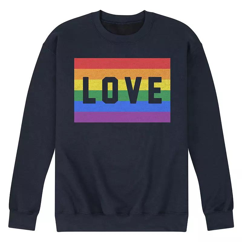 Men's Love Flag Fleece Sweatshirt,  Product Image
