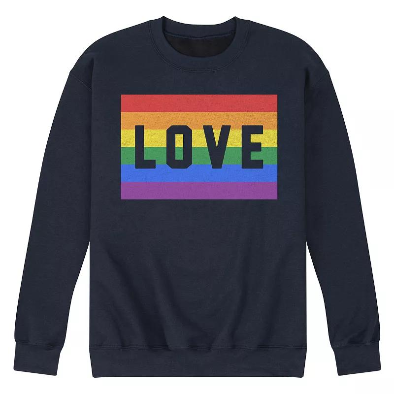 Men's Love Flag Fleece Sweatshirt,  Product Image