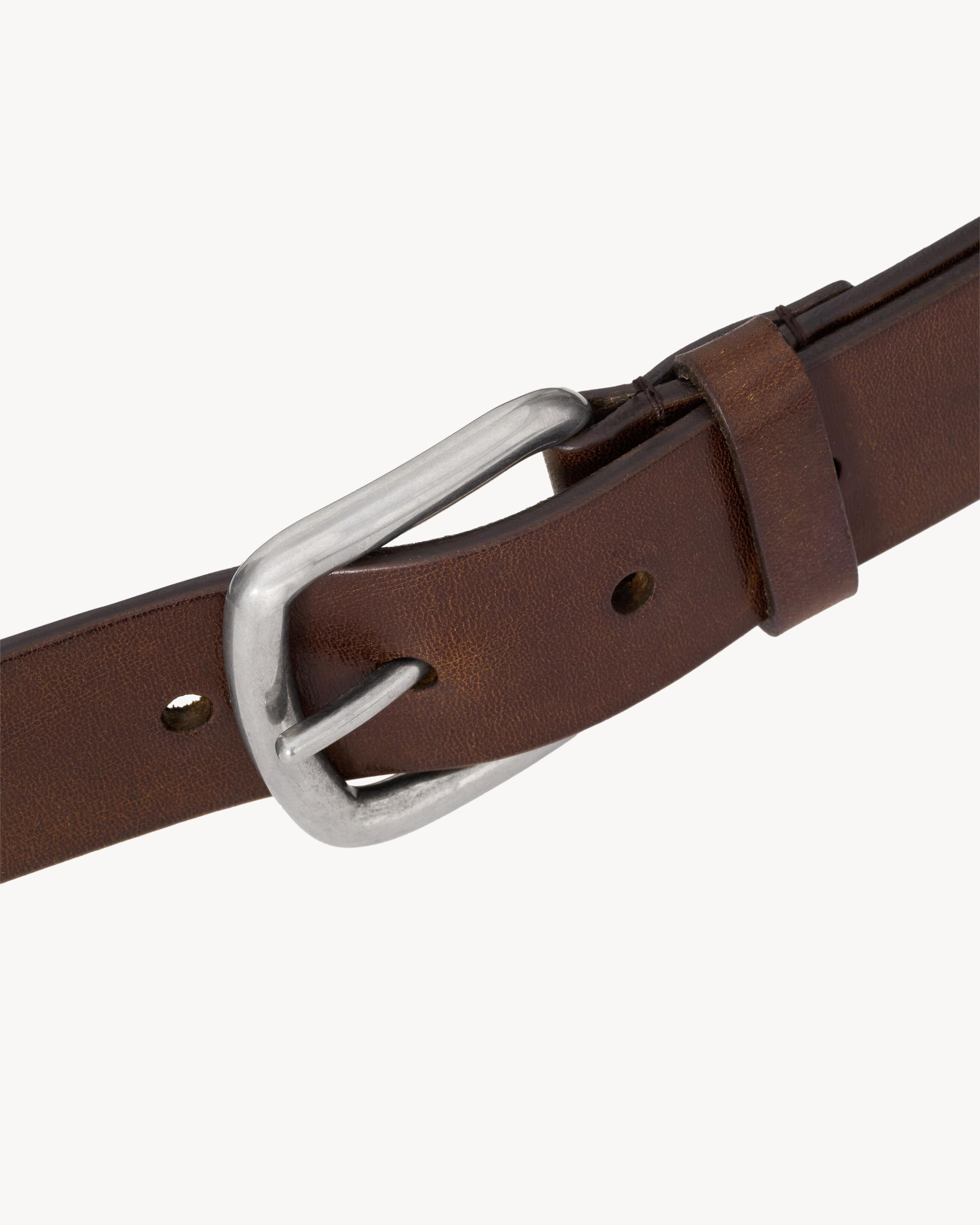 rectangular buckle belt in leather Product Image