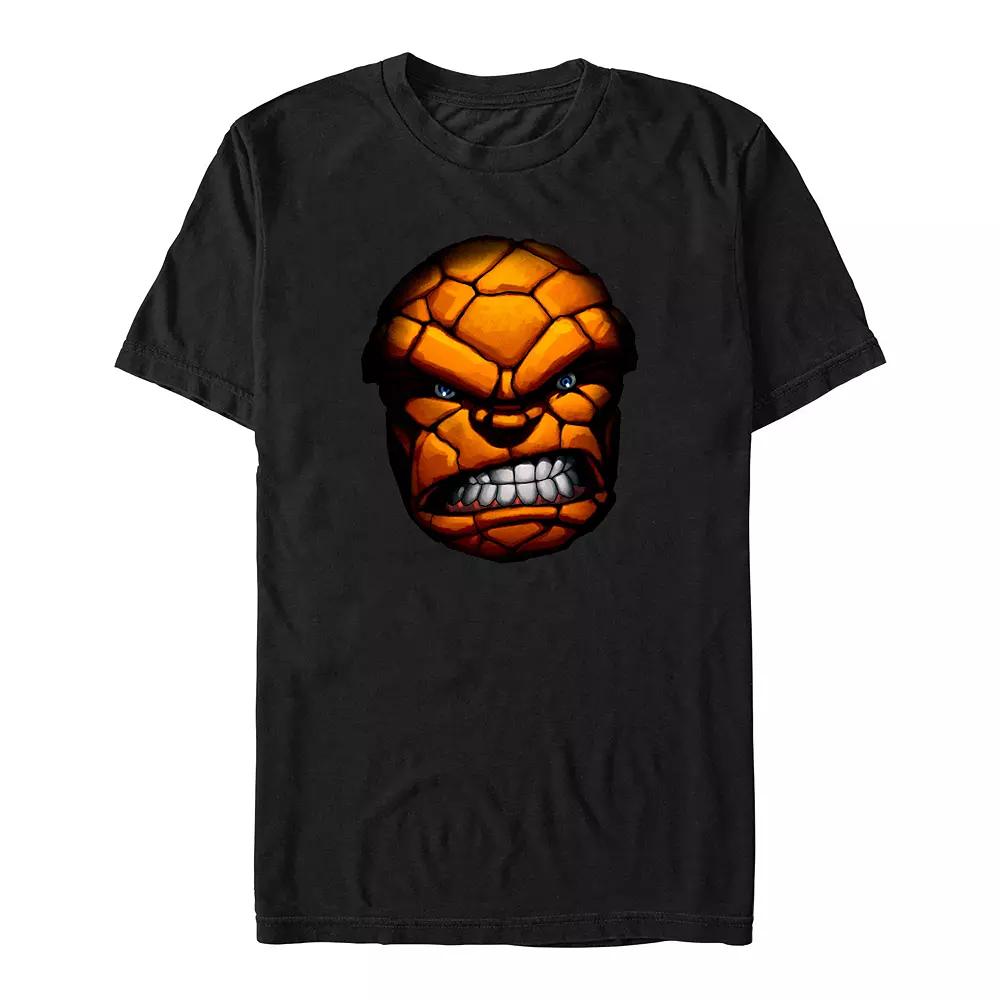 Big & Tall Marvel Fantastic Four The Thing Angry Face Graphic Tee, Men's, Size: Medium Tall, Black Product Image