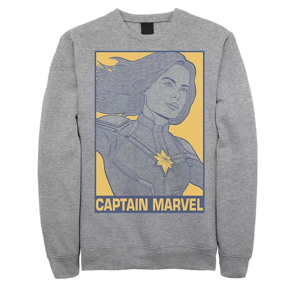 Men's Avengers Endgame Captain Marvel Poster Pullover, Size: XL, Athletic Grey Product Image