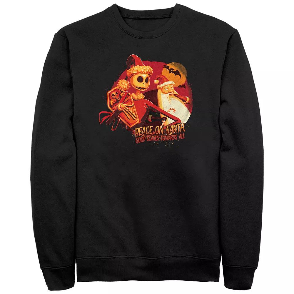 Disney's The Nightmare Before Christmas Men's Peace On Earth Good Scares Fleece,  Product Image