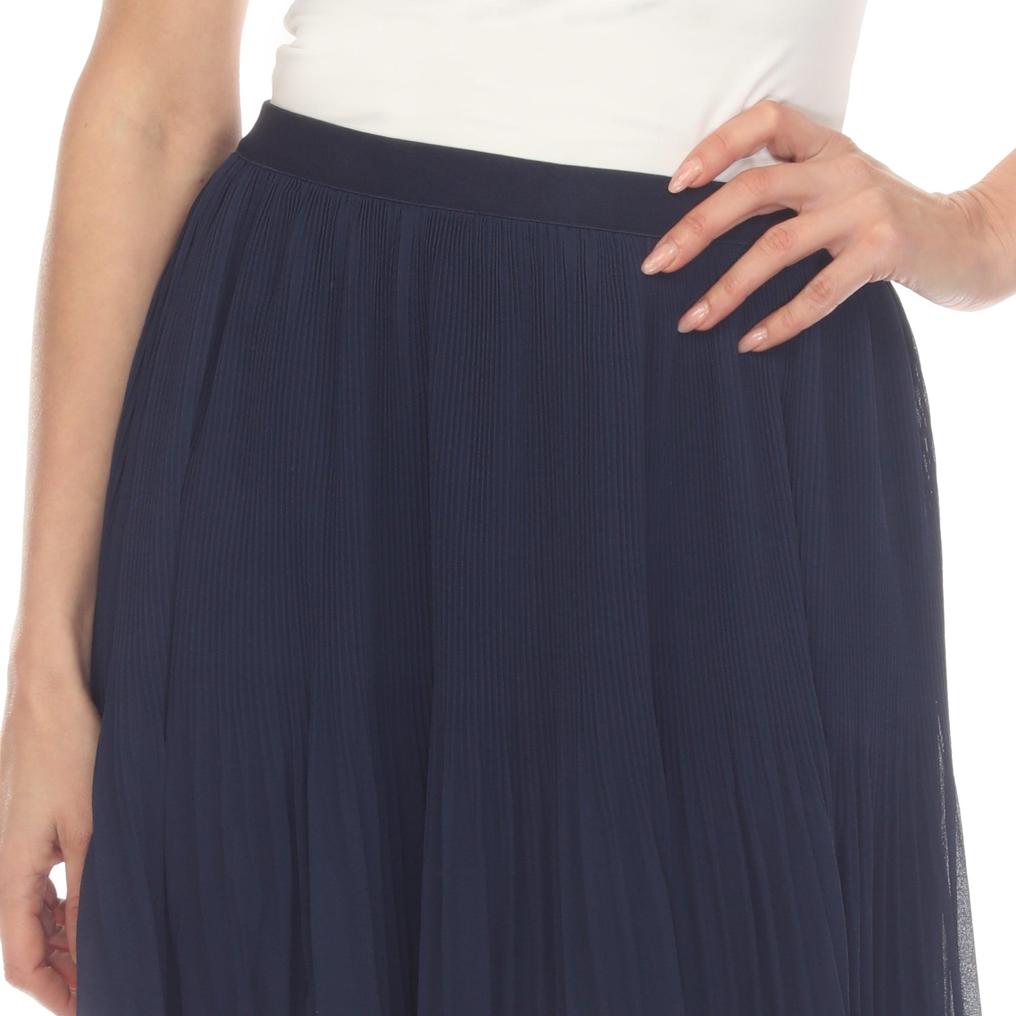 Women's Chiffon Pleated Midi Skirt Female Product Image