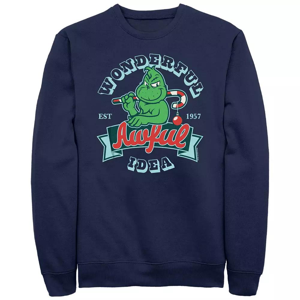 Big & Tall Dr. Seuss Grinch Wonderful Awful Idea Graphic Fleece, Men's,  Product Image