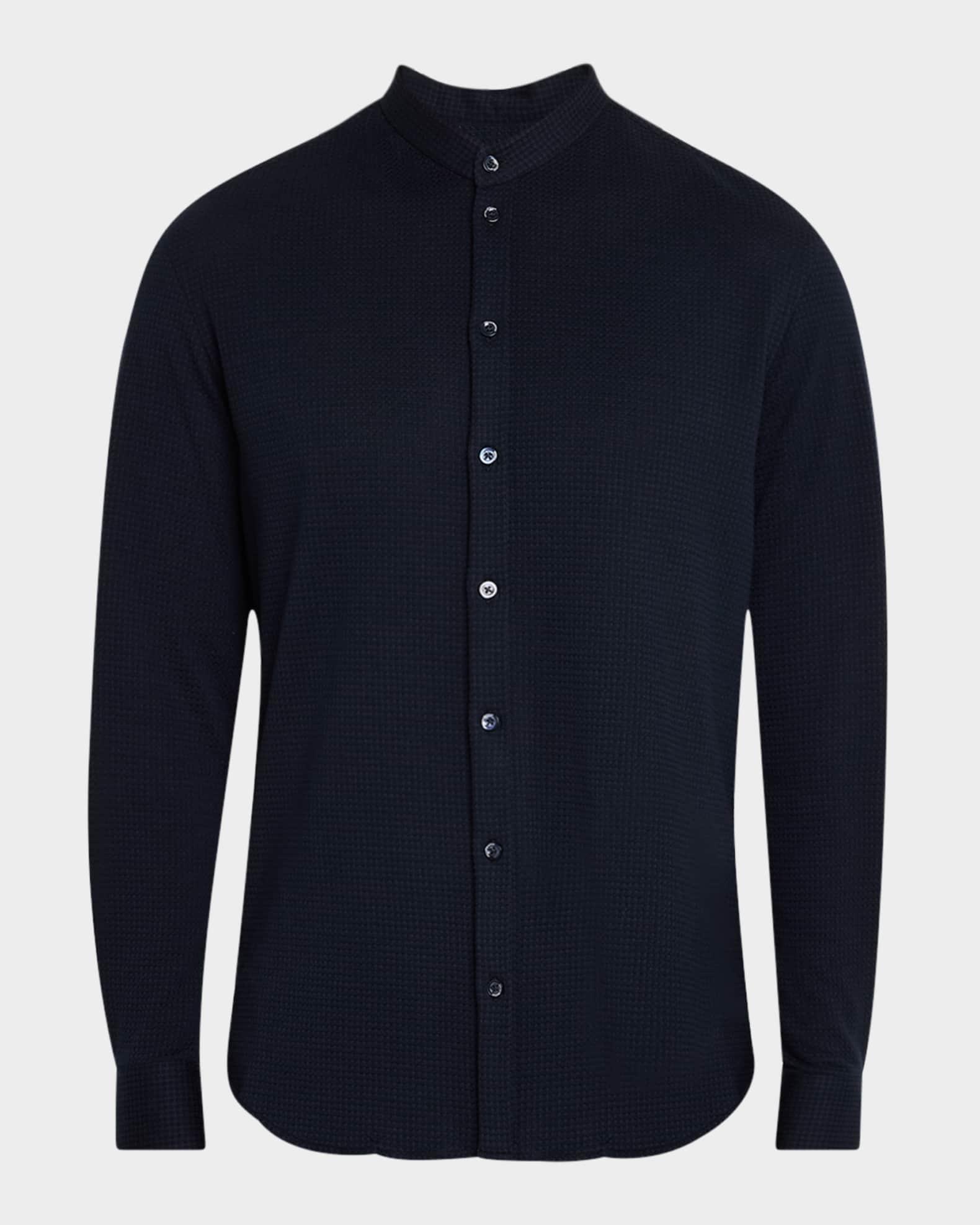 Mens Nehru-Collar Jersey Sport Shirt Product Image