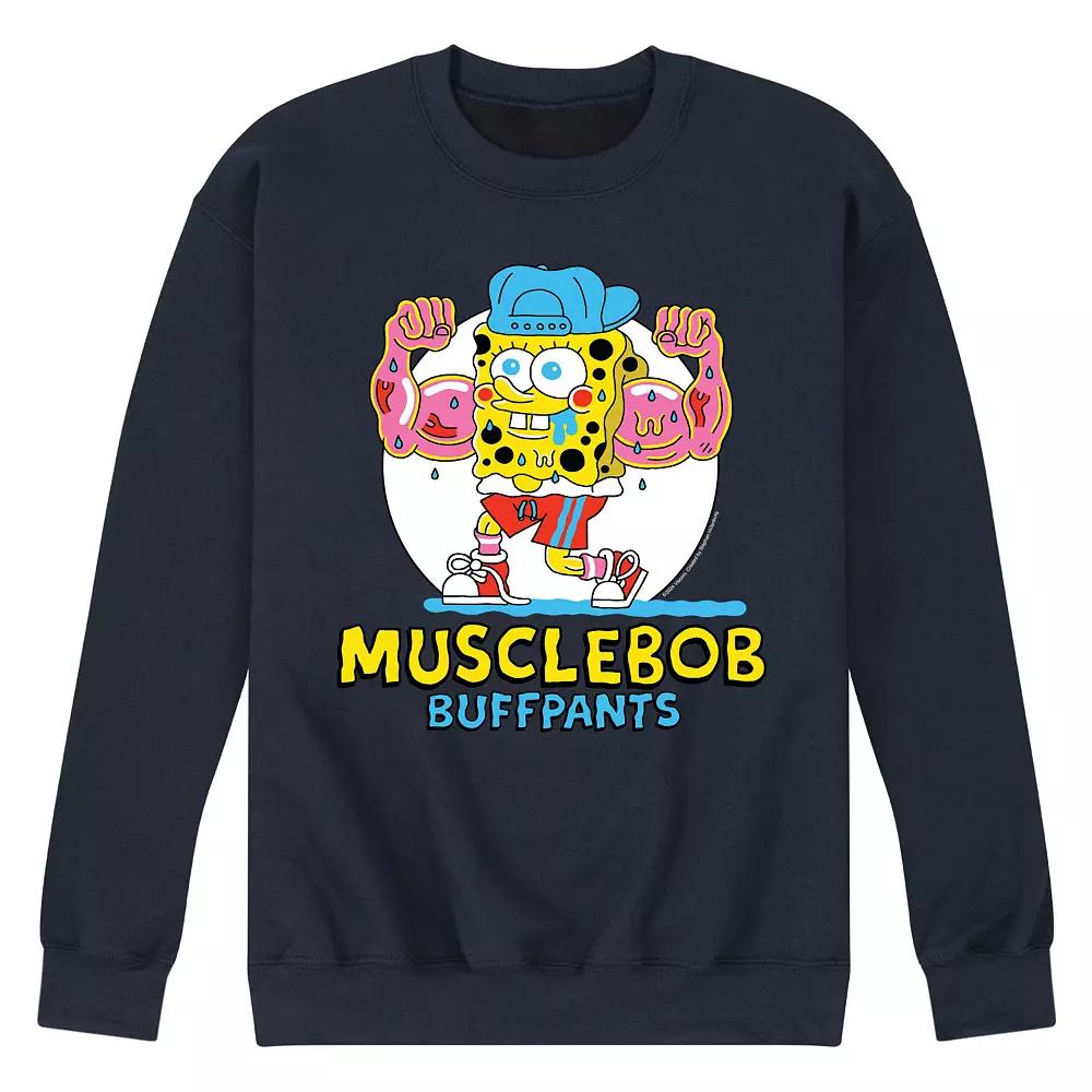 Men's SpongeBob SquarePants Musclebob Fleece Sweatshirt,  Product Image