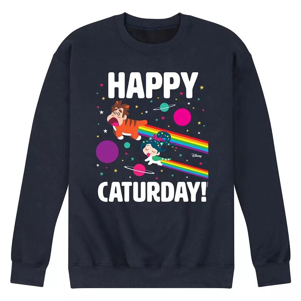 Disney's Wreck It Ralph Men's Happy Caturday Fleece Sweatshirt,  Product Image