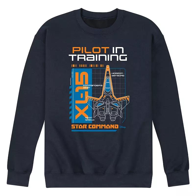 Disney / Pixars Lightyear Mens Pilot In Training Fleece Sweatshirt Blue Product Image