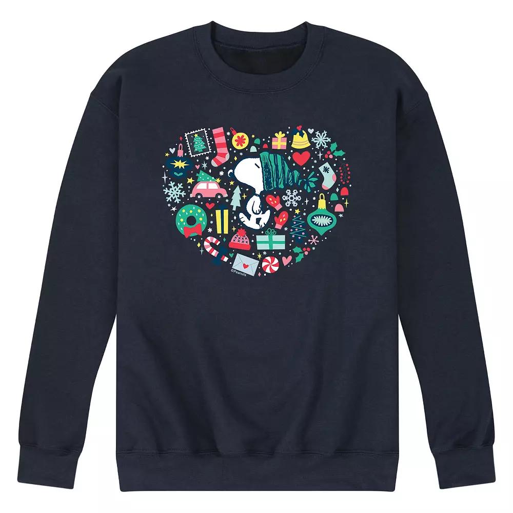 Men's Peanuts Holiday Heart Sweatshirt,  Product Image