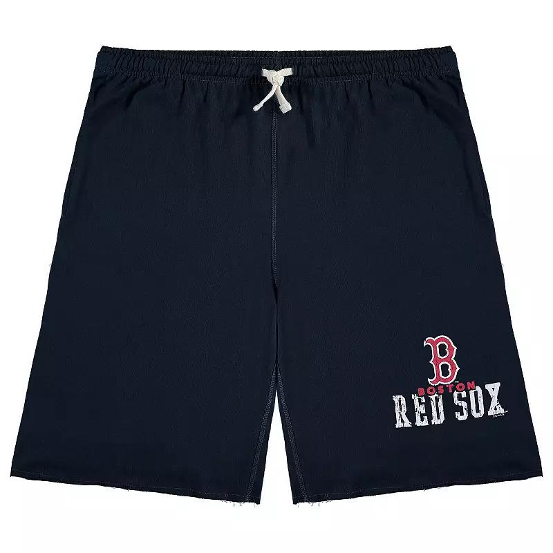 Men's Navy Boston Red Sox Big & Tall French Terry Shorts,  Product Image