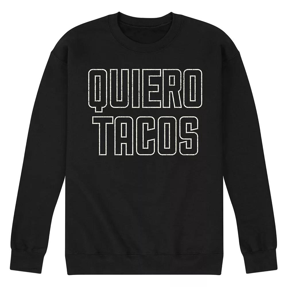 Men's Quiero Tacos Fleece Sweatshirt,  Product Image