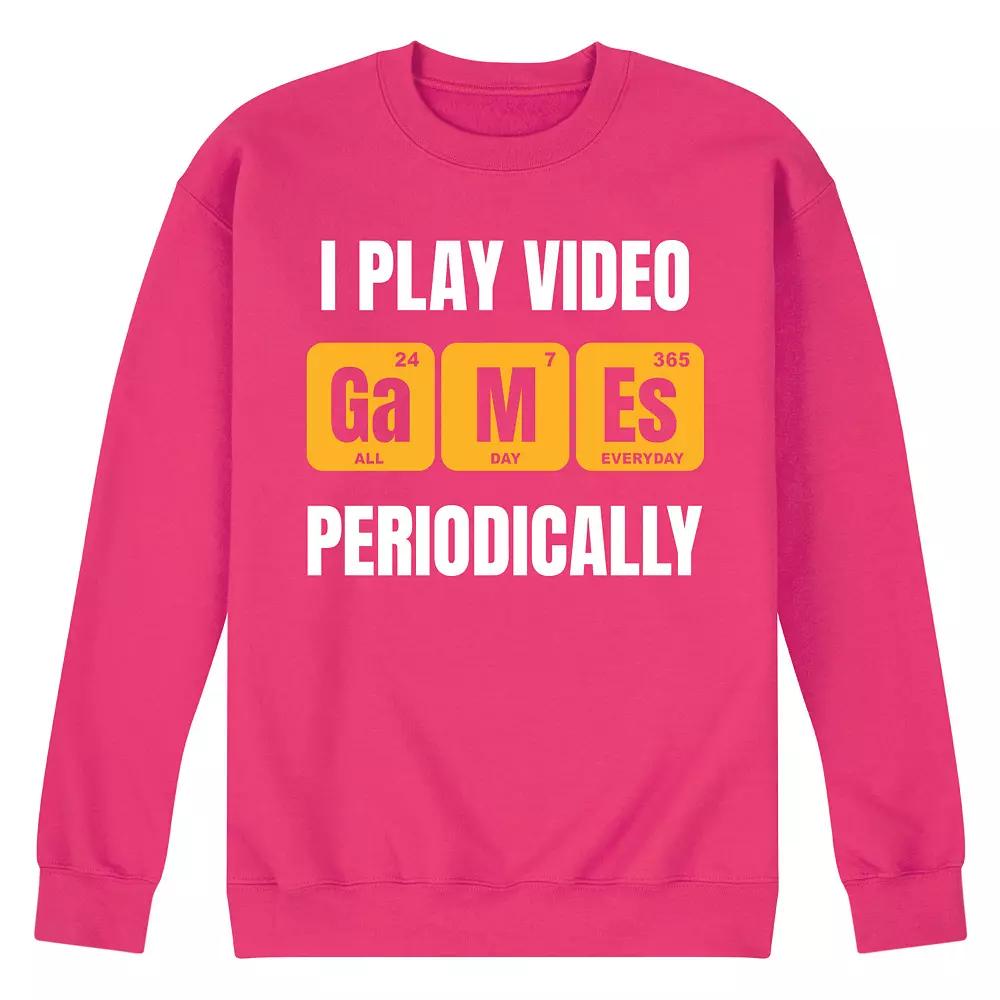 Men's I Play Video Games Periodically Fleece Sweatshirt,  Product Image