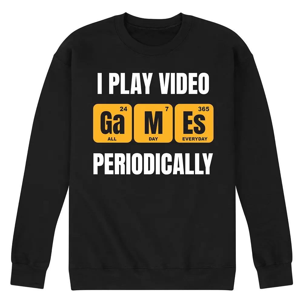Men's I Play Video Games Periodically Fleece Sweatshirt,  Product Image