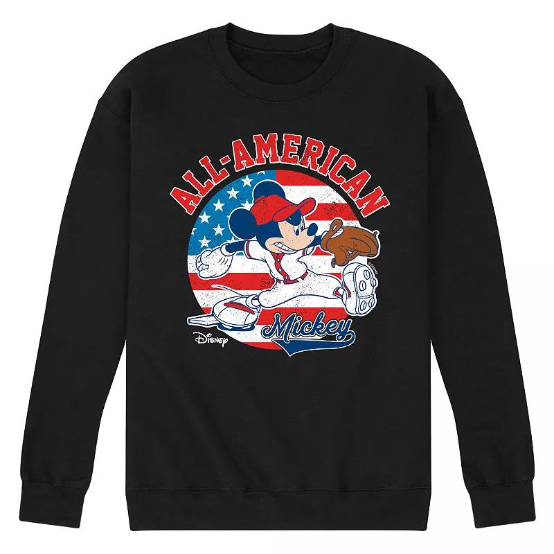Disney's Mickey Mouse Men's Americana Baseball Fleece Sweatshirt,  Product Image