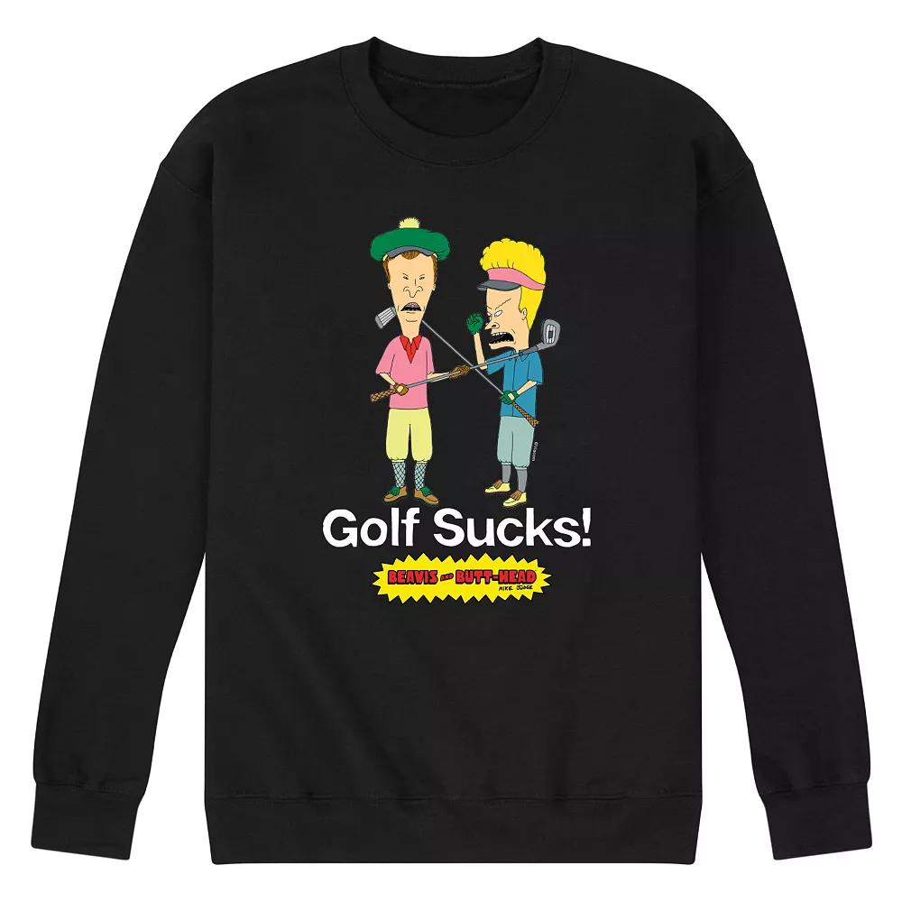Men's Beavis & Butthead Golf Sucks Fleece Sweatshirt,  Product Image
