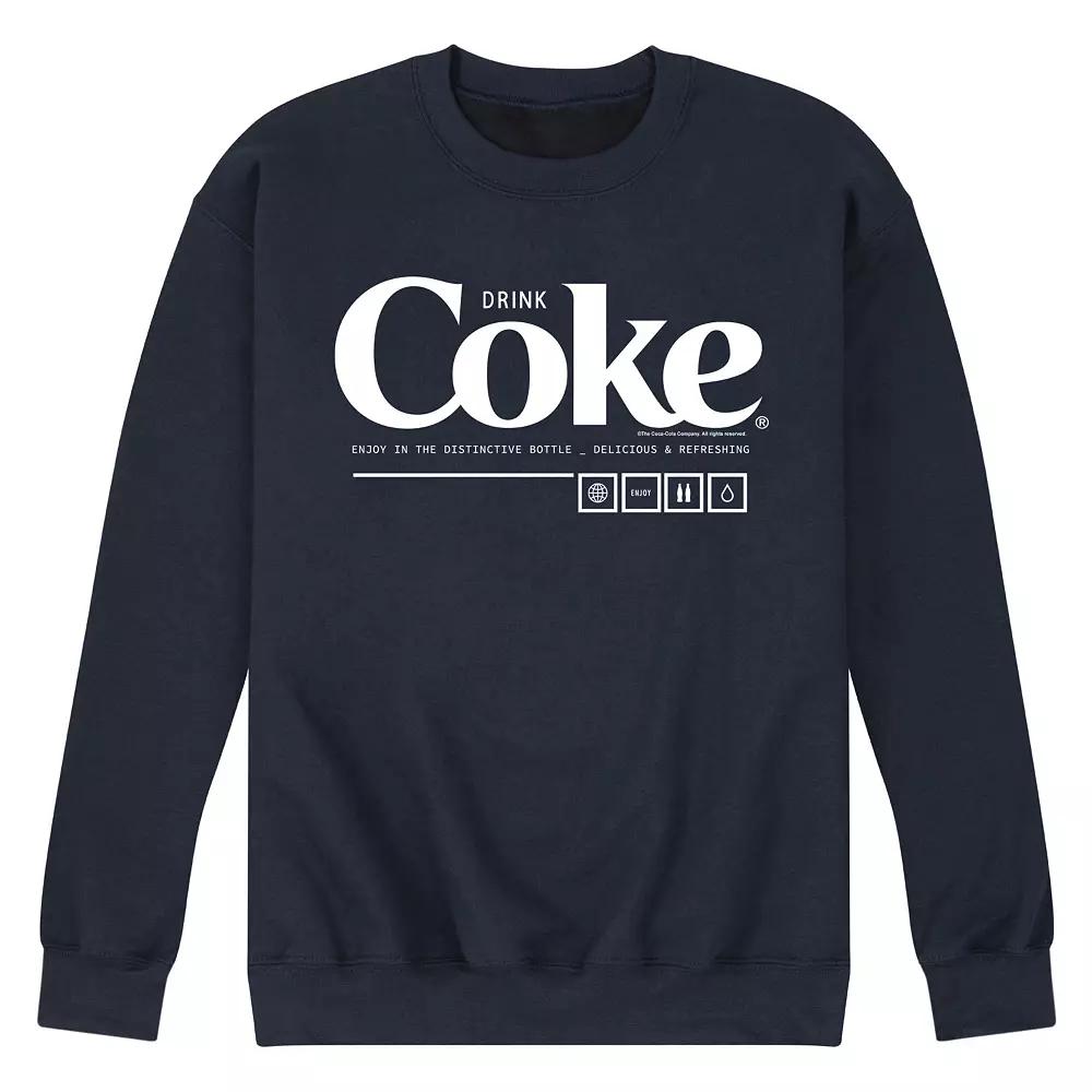 Men's Coca-Cola Drink Coke Enjoy Graphic Fleece Sweatshirt,  Product Image