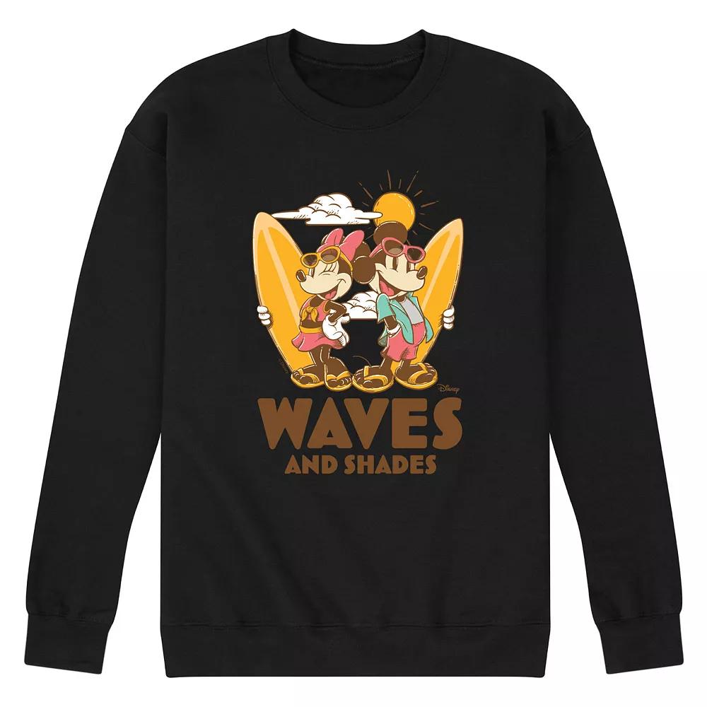 Disney's Mickey & Minnie Mouse Men's Waves And Shades Fleece Sweatshirt,  Product Image