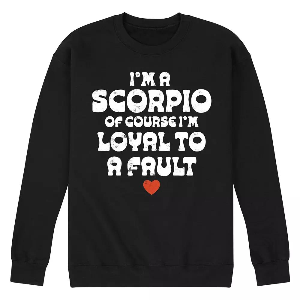 Men's I'm A Scorpio Loyal To A Fault Fleece Sweatshirt,  Product Image