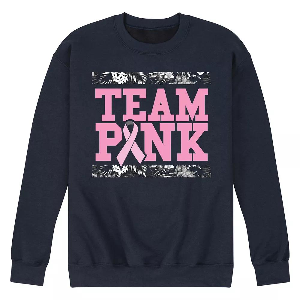 Men's Team Pink Fleece Sweatshirt,  Product Image