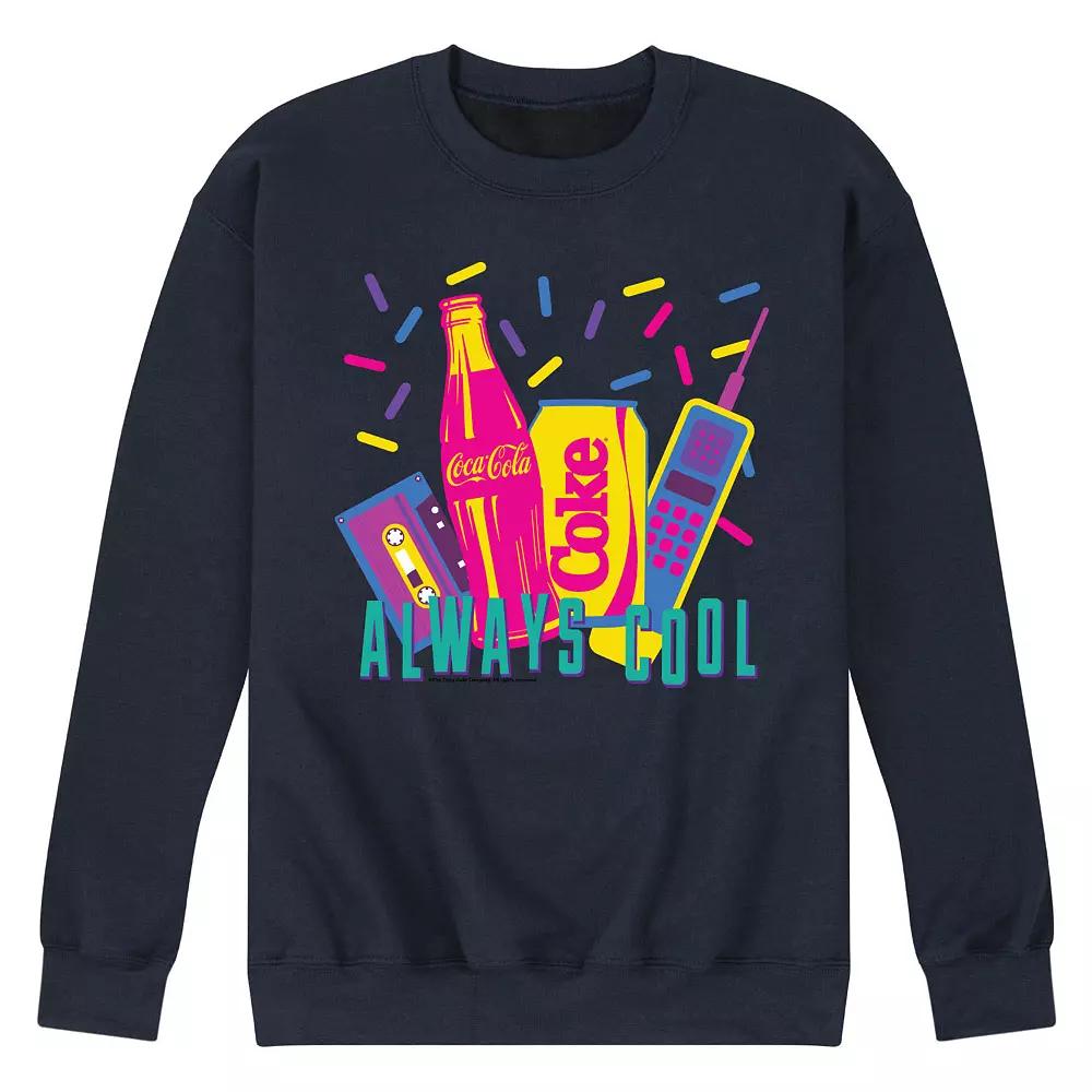 Mens CocaCola Always Cool Graphic Sweatshirt Blue Product Image